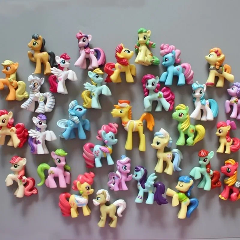 Y Genuine My Little Pony Figures Anime Twilight Sparkle Rainbow Dash Applejack Cute Kawaii Models Dolls Toys Regalo Per Bambini