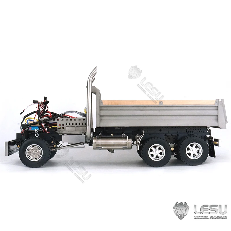 LESU RC 1/14 6x6 Hydraulic Dumper Trucks Metal Radio Control Dump Car KIT Model With Buckert Light Sound Motor For Adult Th20217 2