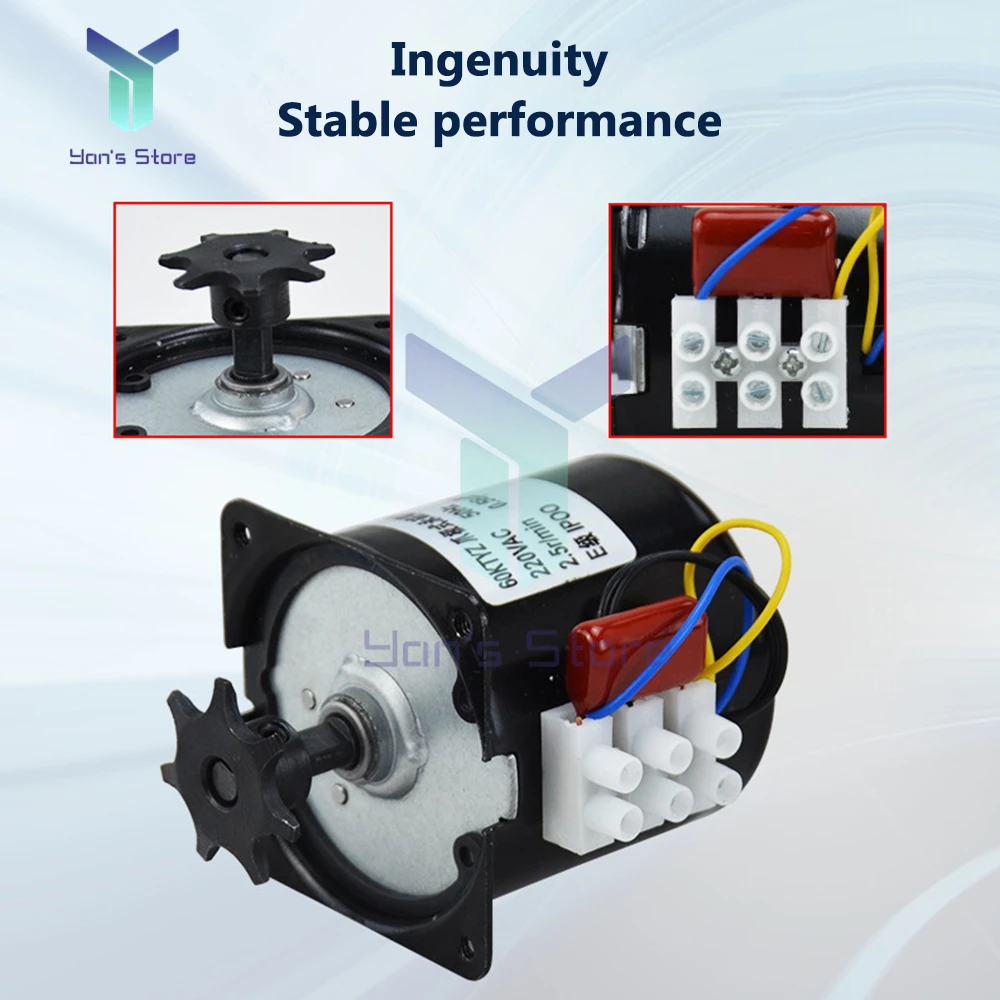 220v 14w motor da engrenagem 2.5rpm para
