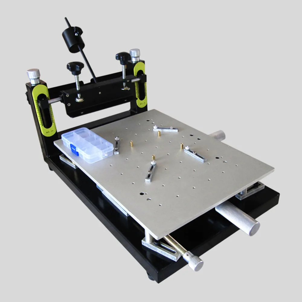 Manual Screen Machine Silk Printing Table SMT Solder Paste Finger Running Ink Press 5