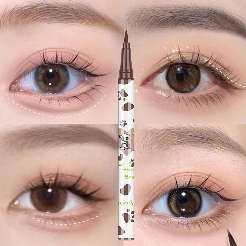 Eyeliner Pen Lying Silkworm Tea Brown Liquid Eye Shadow Pencil 1pcs