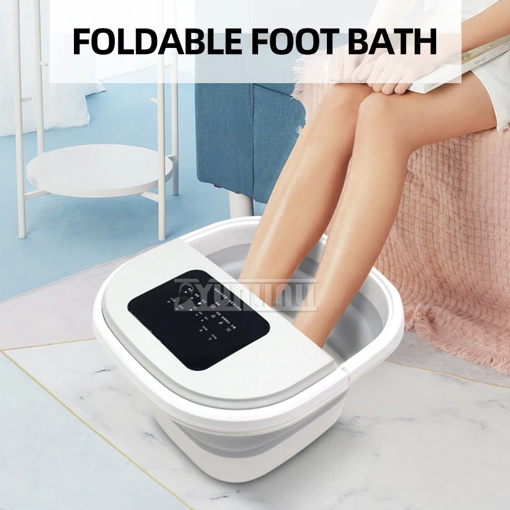Folding Foot Bath Tub Electric Household Automatic Massage Foot Bath Tub Deep Heating Portable