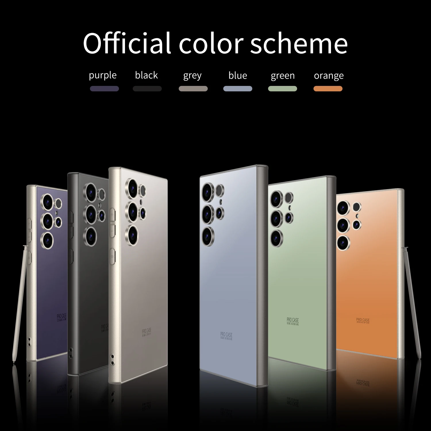 Original Phone Body Case For Samsung Galaxy S24 Ultra Case Fashionable Solid Color Skin Feel AG Shell S24Ultra Protective Covers