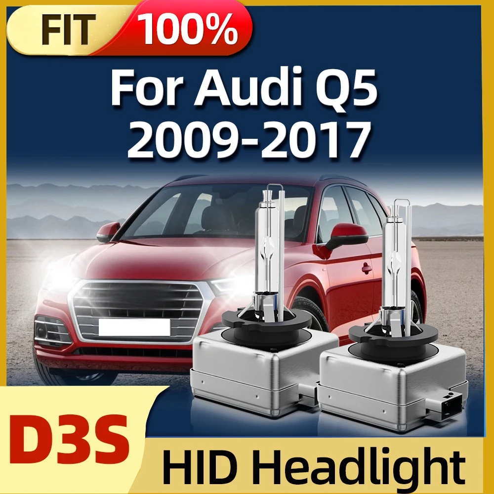 Roadsun Fit For Audi Q5 2Pcs HID Xenon Bulbs Headlight D3S Lamp 6000K 12V 2009 2010 2011 2012 2013 2014 2015 2016 2017