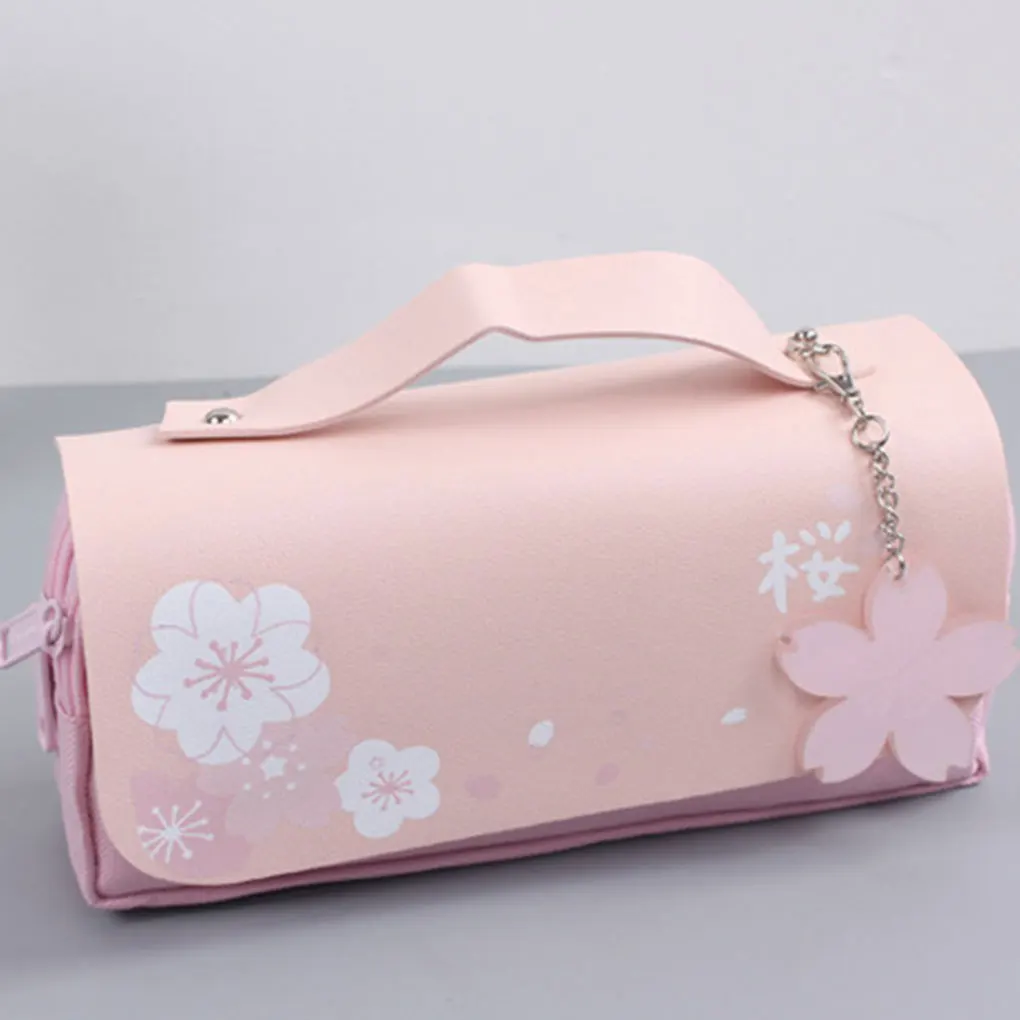 

Pencil Bag Pen Case Storage Pouch PU Long-lasting School Accessories