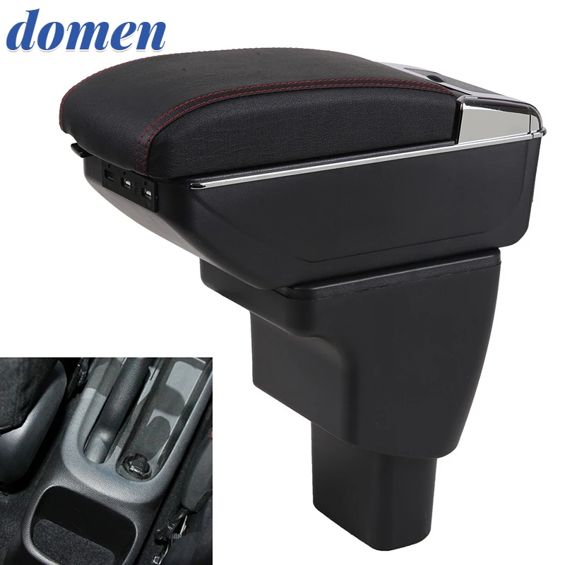 

Car Armrest box For Hyundai I10 Rotatable Center Centre Console Storage Box with USB interface decoration accessories