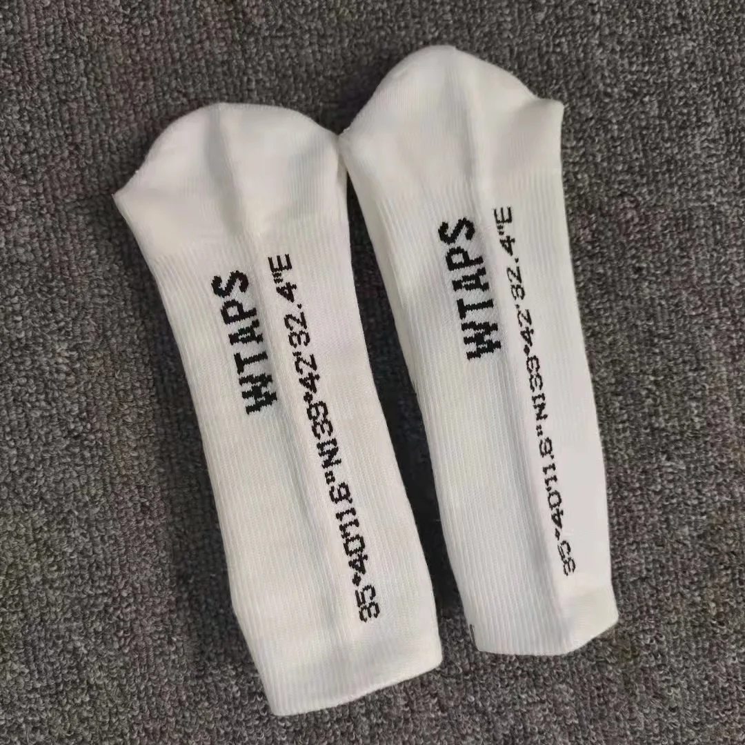 W-wtaps Nishiyama Toru socks men's and women's middle tube cotton towel bottom sports stockings Japanese solid color cargo socks
