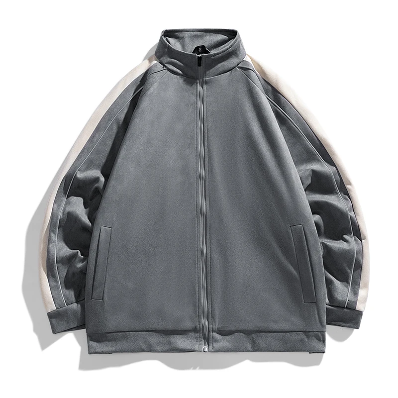 CUMUKKIYP 2023 Autumn New Casual Versatile Windproof Stand Collar Jackets for Men Comfortable and Fashionable Men Clothing
