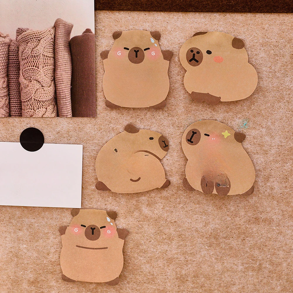Sticky notes 4pcs/lot cartoon capybara self-adhesive note pad message