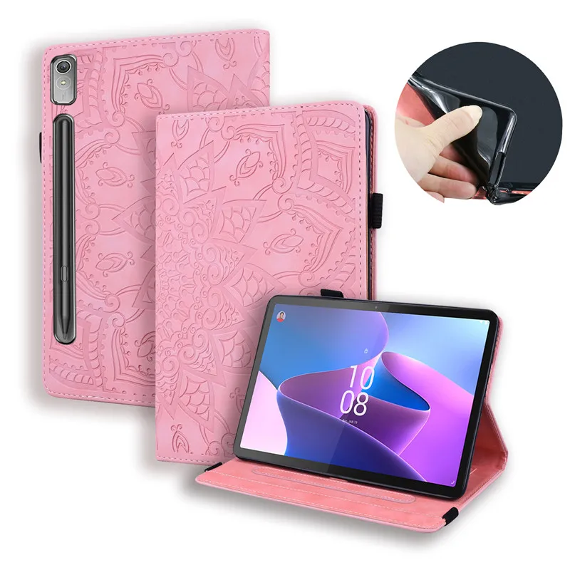 Cute Cat Flower Wallet Tablet Cover
