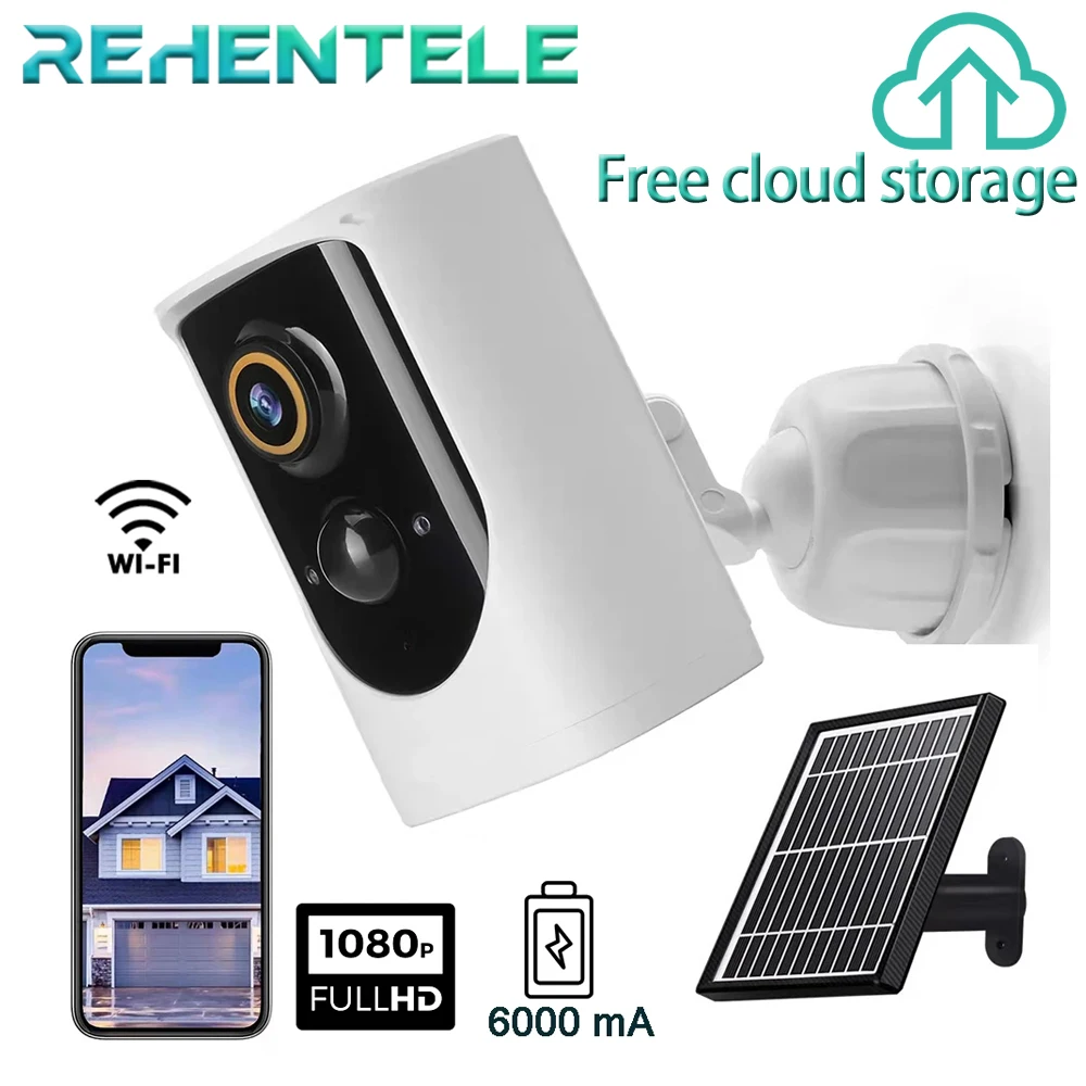 REXING HS01 Smart Home Security Camera System,1080p,Wireless,Rechargeable  Battery,Solar Panel,Door Bell Two-Way Intercom,Waterproof,Motion＿並行輸入品 
