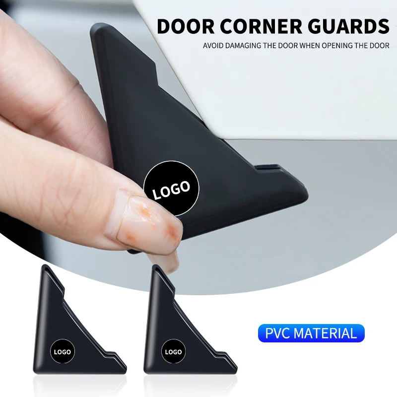 2Pcs Auto Logo Car Door Guard Edge Corner Protector Per Bmw Mercedes Benz Audi Subaru Jeep Hyundai Renault Seat Kia Suzuki