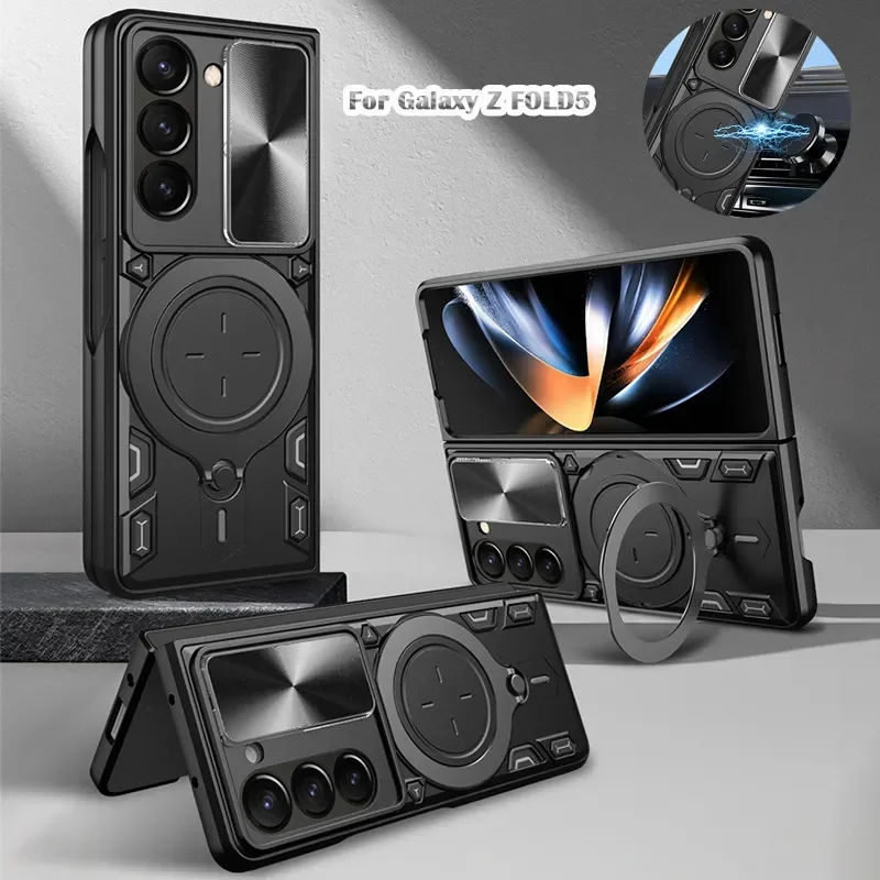 Per Samsung Galaxy Z Fold5 5G Custodia Magnetica Per Auto Anello Antiurto Armor Phone Casesfor Galaxy Zfold5 Z Fold 5 Z5 Cover Posteriore