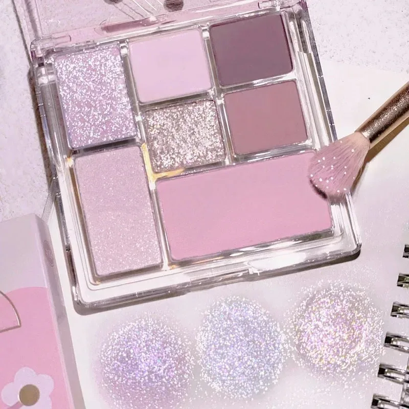 7 Colors Eyeshadow Palette Pearly Matte Earth Color Portable Shiny Long Lasting Natural Eye Makeup Cosmetic