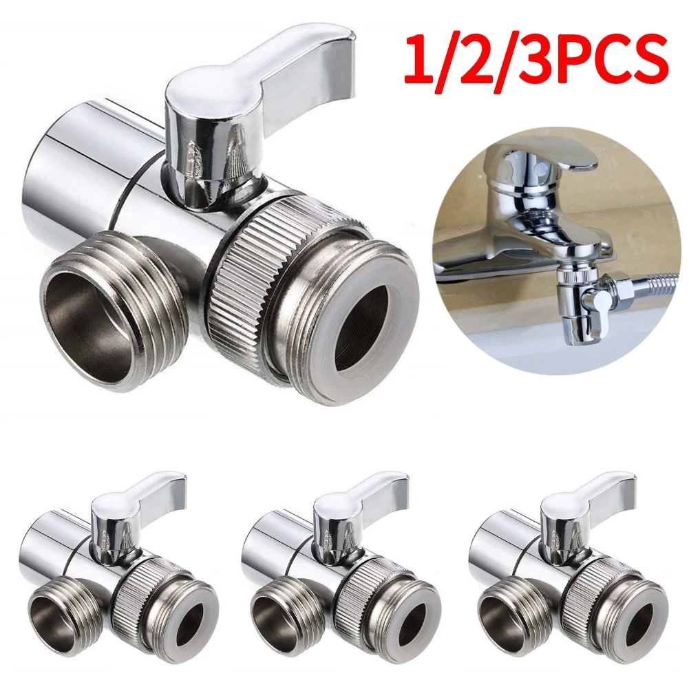 3 Way Sink Splitter Diverter Valve LeakProof Faucet Connector Splitter