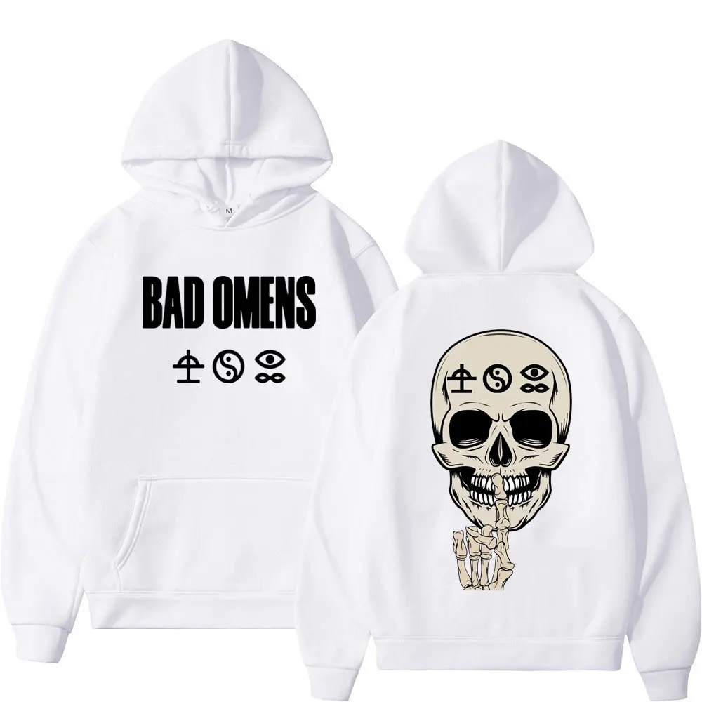 

Bad Omens Rock Bands Print Hoodie Song Like A Vliiain Skeleton Graphic Hooded Sweatshirts Unisex Gothic Trend Fashion Pullovers