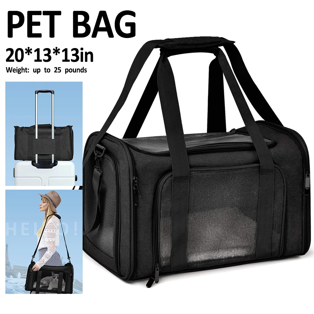 Large Cat Carriers Dog Carrier Pet for Small Medium Cats Dogs Collapsible Travel