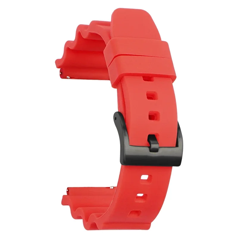 Waterproof Silicone Rubber Diving Strap for Men's Sport Watches with Quick Release (20mm & 22mm)
