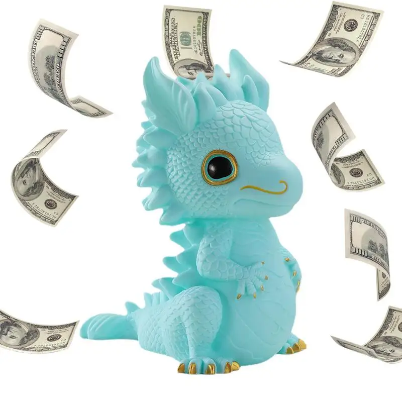 

Банка для монет Dragon 2024, банка для денег на китайский Новый год в форме дракона, банка для монет в форме мультяшного дракона, контейнер для монет для мальчиков и девочек на день рождения