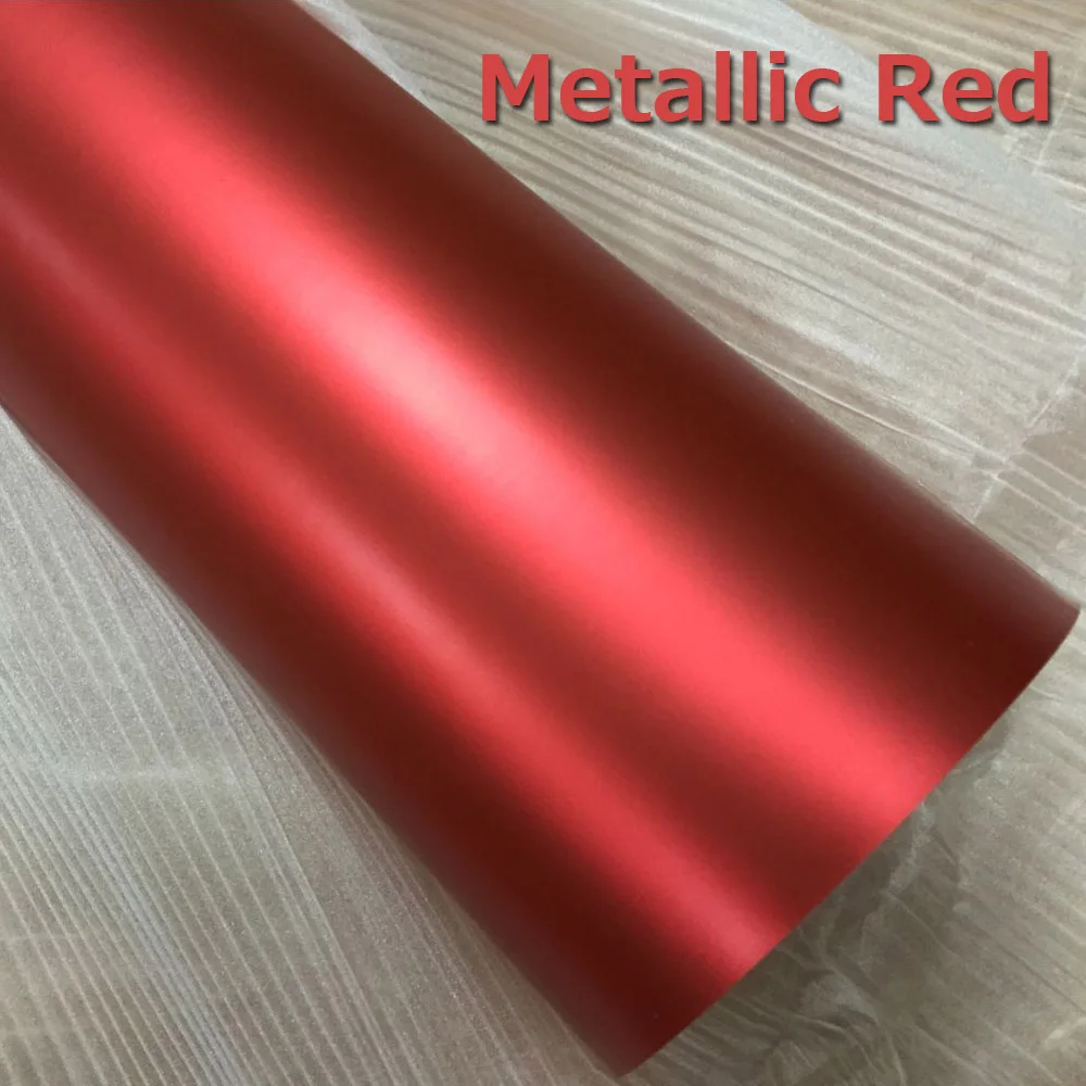 

10/20/30/40/50/60x152CM/Lot Chrome Metallic Red Vinyl sticker Matte chrome red car wrapping film for car body decoration