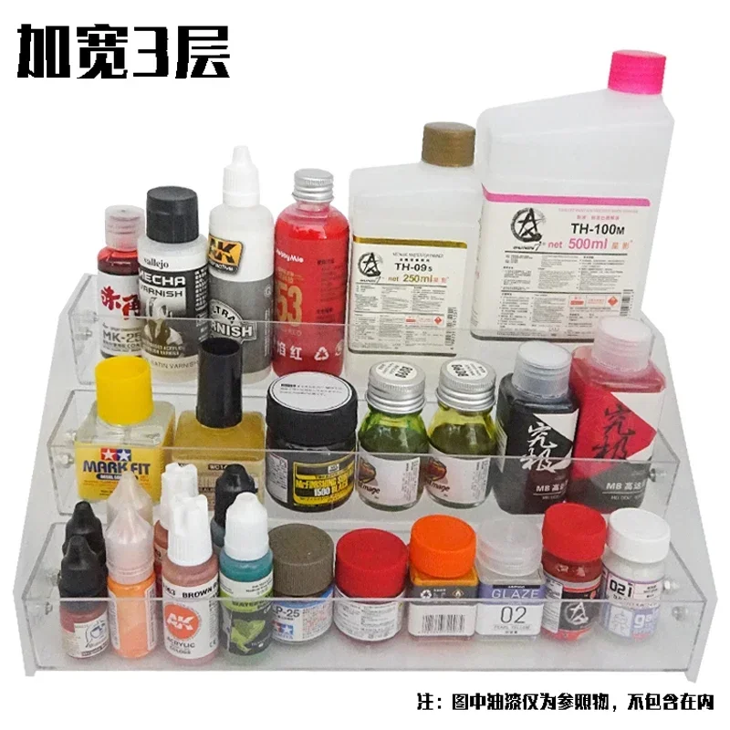 Universal Acrylic Transparent Paints Storage Rack Pigment Storage Box Shelf Assembly Model Building Tools for Model Hobby DIY model tools