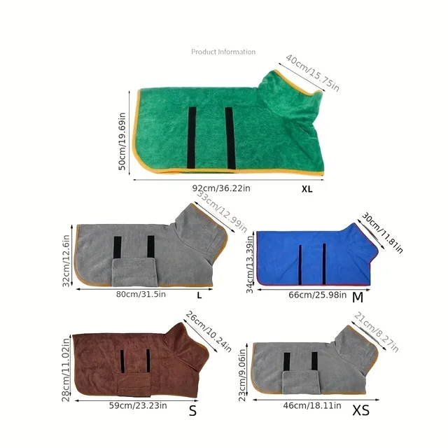 Absorbent Quick-Dry Pet Bathrobe 5