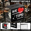 Bartender Tip box Tip jar Suggestion box slot and lock Money jar Donation box Lock 6 X 4 X 5 inch raffle box Bar Restaurant 3