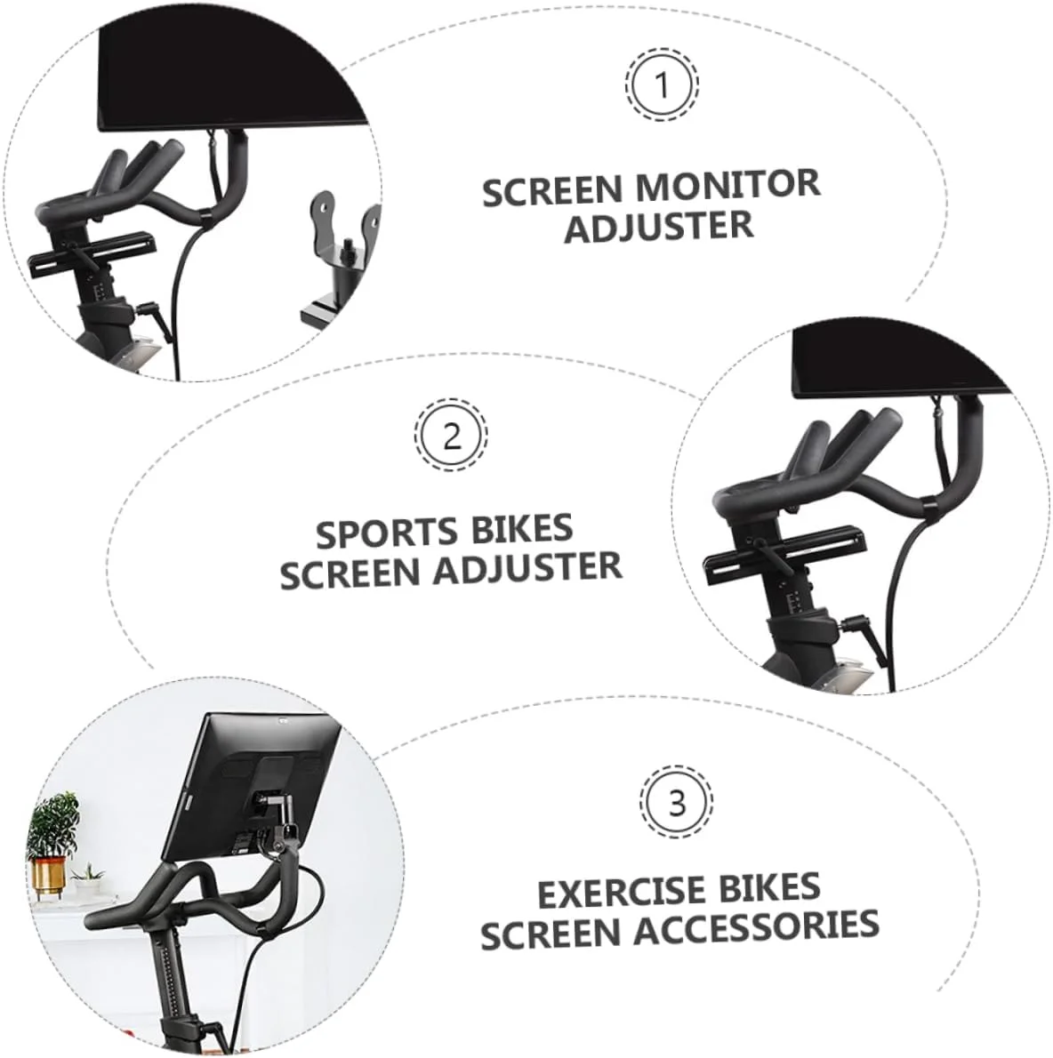 Stationary Bike Whirl Pivot Rotatable Monitor Adjuster for Peloton