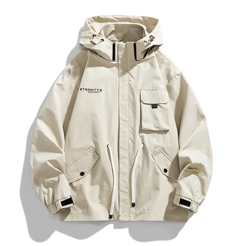 8XL 9XL Bomber Jacket Men Spring Autumn Hooded Windbreaker Solid Casual Coat Streetwear Retro Hip-hop Military Motorcycle Jacket