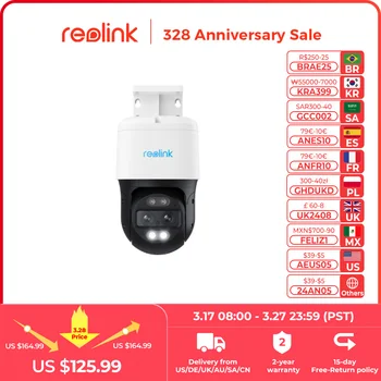 Reolink TrackMix Câmera de Segurança Externa, Poe & WiFi, Lente Dupla 4k, Rastreamento Automático PTZ, Pet, Carro, Detecção Humana, IP 8MP