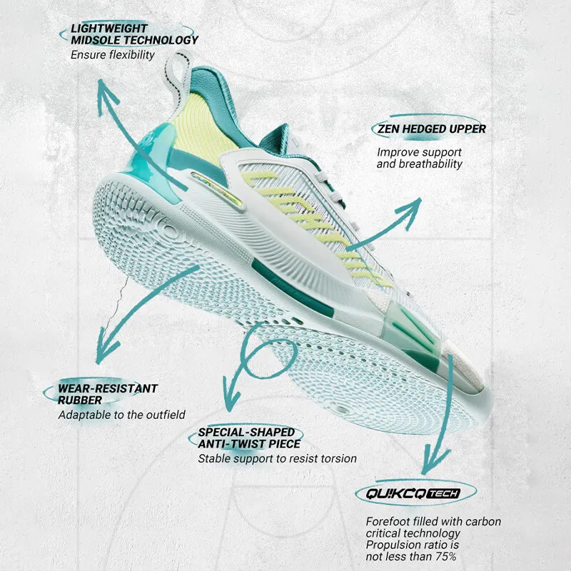 361° one motion 1.0 27cm 361 Degrees One Motion Men Basketball Shoes Shock Absorption