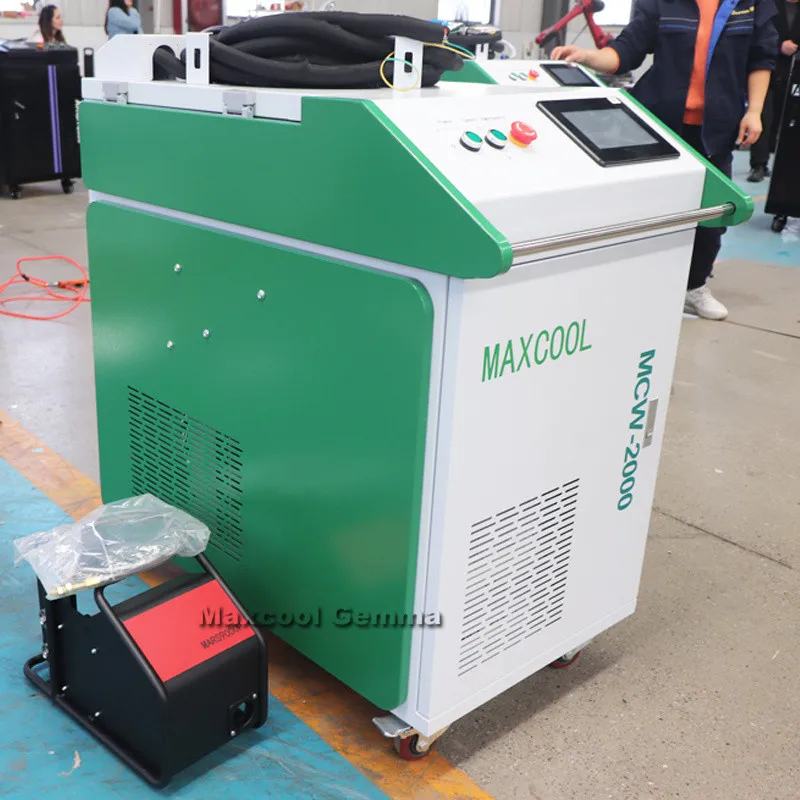 Maxcool 올인원 섬유 레이저 청소, 절단, 용접 팁 레이저 섬유 기계, 용접기 커터 및 클리너 기계, 2kw 
