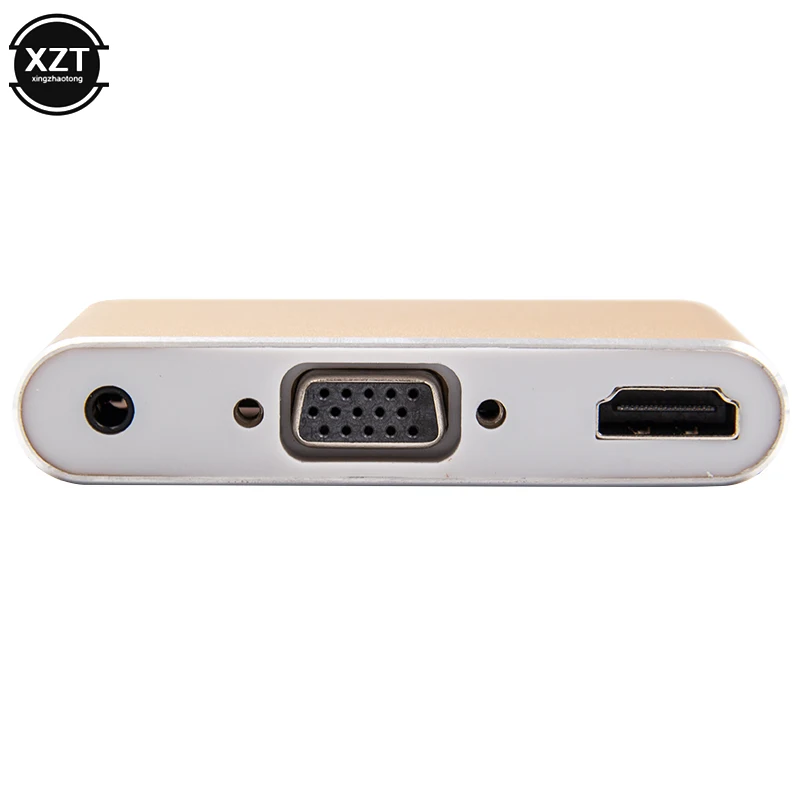 NEW 4 In1 Digital Audio Video HDTV Converter Lighting to HDMI-Compatible VGA AV Adapter for I Phone Xs X XR 8 7 to TV USB Cable