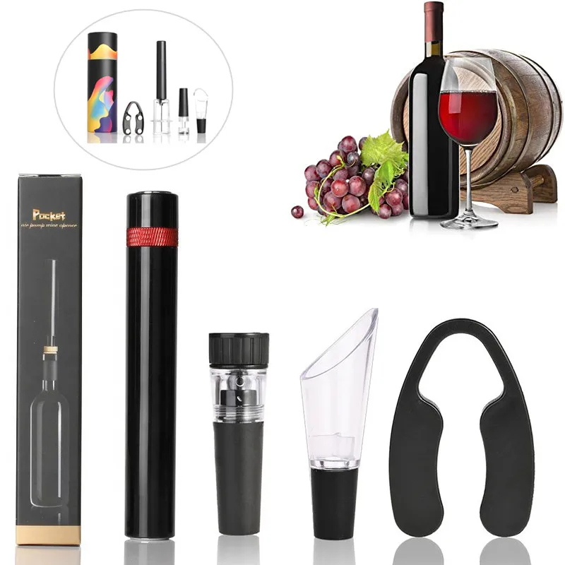 Wino On The Go Wine Opening Set, Wine Bottle Opener, 4-Piece Kit, Air Pressure Wine Bottle Opener, Wine Vacuum Stopesr, Wine Aerator Pourer, Foil Cutter, Wine Accessories Gift Set - View #8