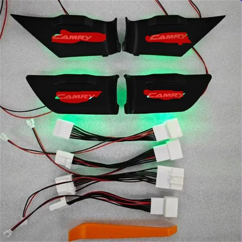 LED 자동차 내부 주변 조명, 도요타 캠리 2018-2023 핸들 문짝 보울 램프 교체, 비파괴 설치, 7 가지 색상