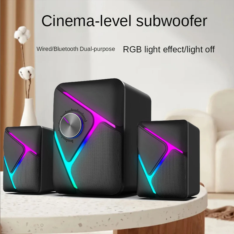 

Computer Audio 2.1 Subwoofer Esports Gaming Wired Desktop Console Speaker