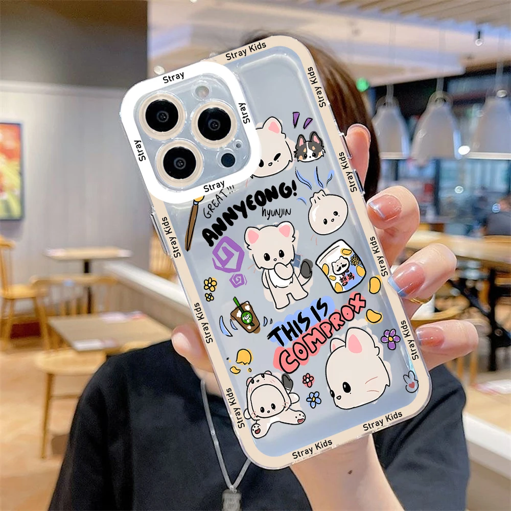 thumbnail image 1 of Funda de teléfono para iPhone 15 14 13 12 11 Mini Pro Max X XR XSMax 6S 6 7 8 Plus SE20 s-tray cubierta transparente de dibujos animados para niños, 1 of 5