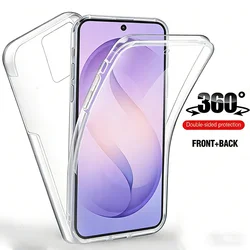 Crystal Clear 360° Full Body Protective Case - Dual Layer PC+TPU Cover - Galaxy Note8
