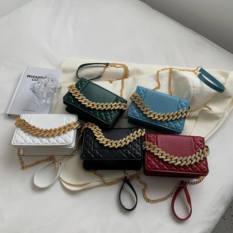 New Chain Strap Crossbody Bags For Women Fashion Small Square