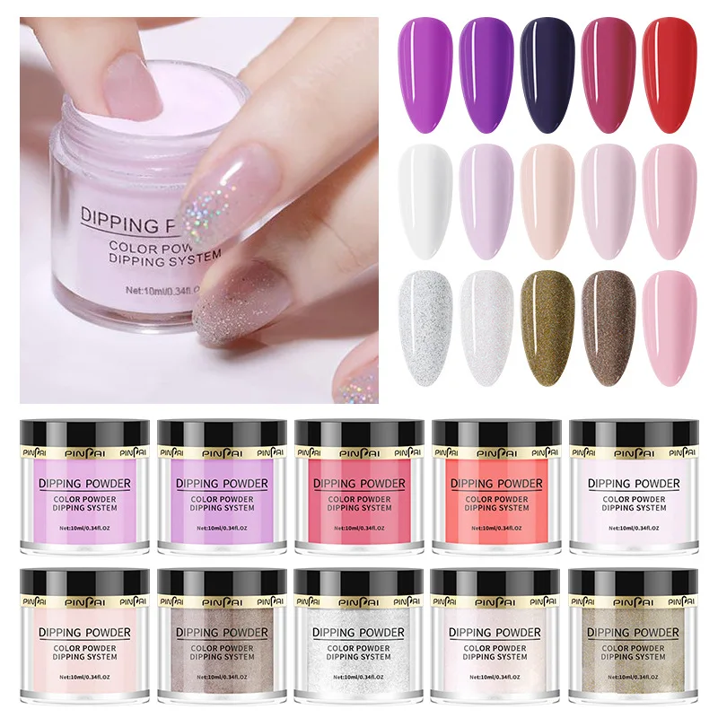 

10ml Colorful Nail Dipping Powder Acrylic Powder Nail Art Decor Nail Extension Carved Pigment DIY Professional Manicure Tool