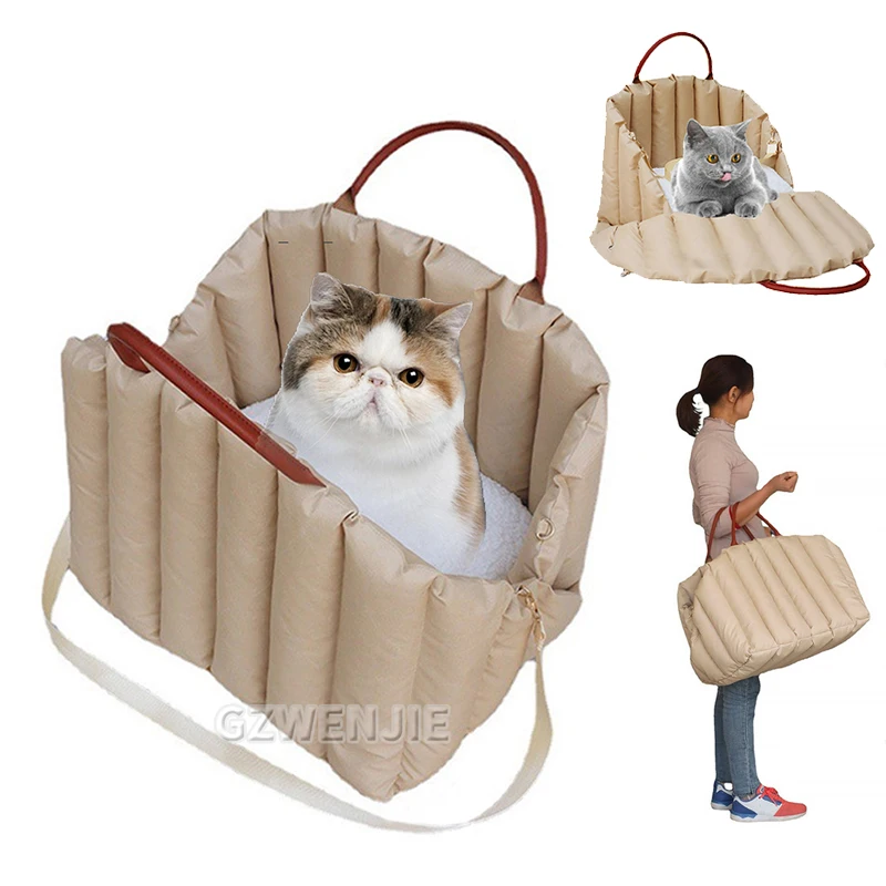 

Dog Carrier Handbag Luxury Car Seat Pet Travel Bed for Small Dogs Cat Portable Washable Puppy Carrier Tote Safety Pet Booster