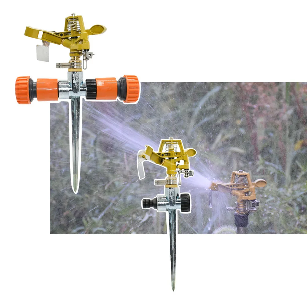Garden Farm 360 Degree Rotating Jet Sprinkler Metal Support Micro Sprinklers System Zinc Alloy Nozzle Irrigation