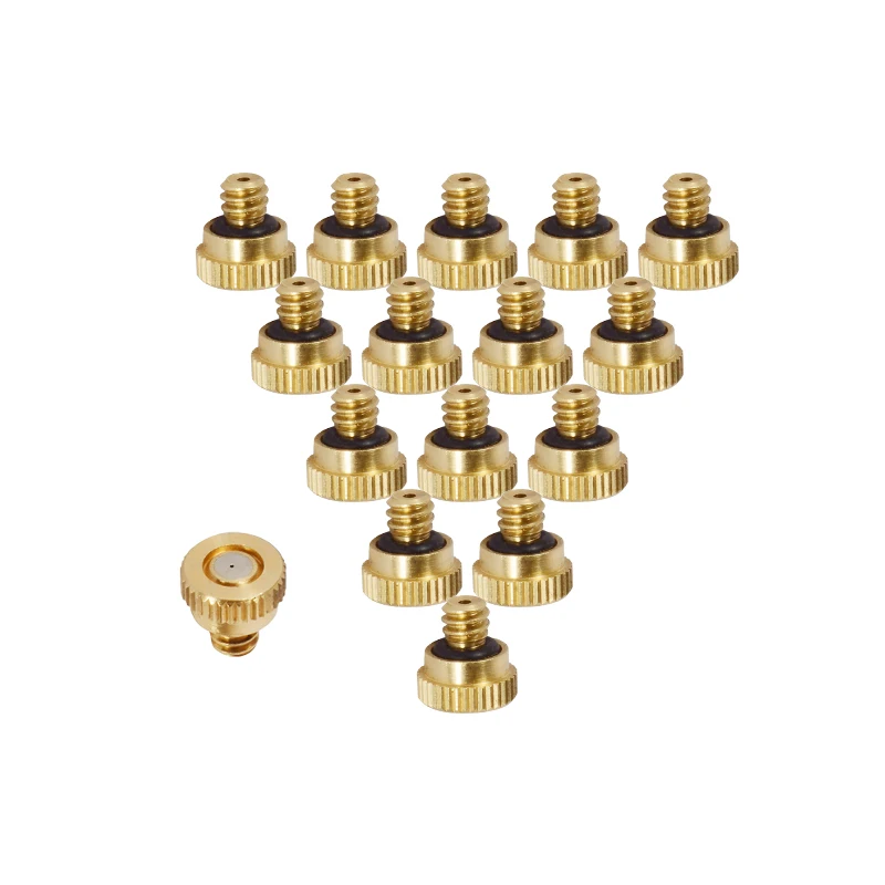 10PCS Low Pressure High Quality Brass Fog Misting Nozzles Garden Connectors Water Irrigation Sprinkler Fittings 4