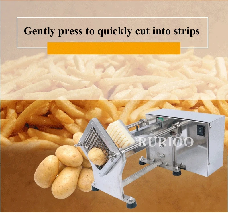 Description Picture 5 of itemElectric French Fries Potato Chip Carrot Cutter Slicer Stainless Steel Vegetable Fruit Shredding Machine Cut Potato Strips