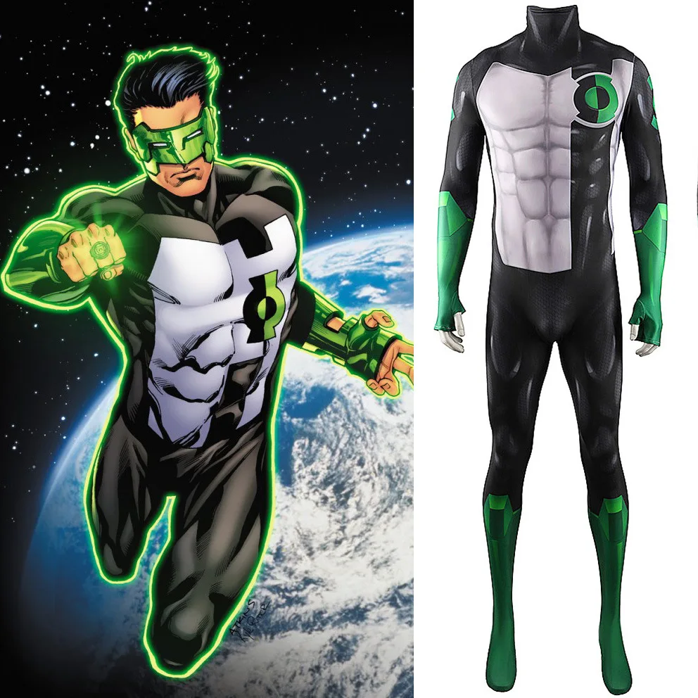 

Superhero Kyle Rayner Cosplay Costume Spandex Zentai Suits Superhero Bodysuit Jumpsuit Halloween Costume for Adult Kids