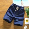 Summer Shorts for Men Cotton Elastic Waist Solid Color Loose Fitting Casual and Versatile Breathable Pure Cotton Home Pants 5