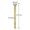 6Pcs Diamond Ballpoint Pens Gold Large Crystal Pens Rhinestones Ballpoint Pens Stationary Writing Supplies 6