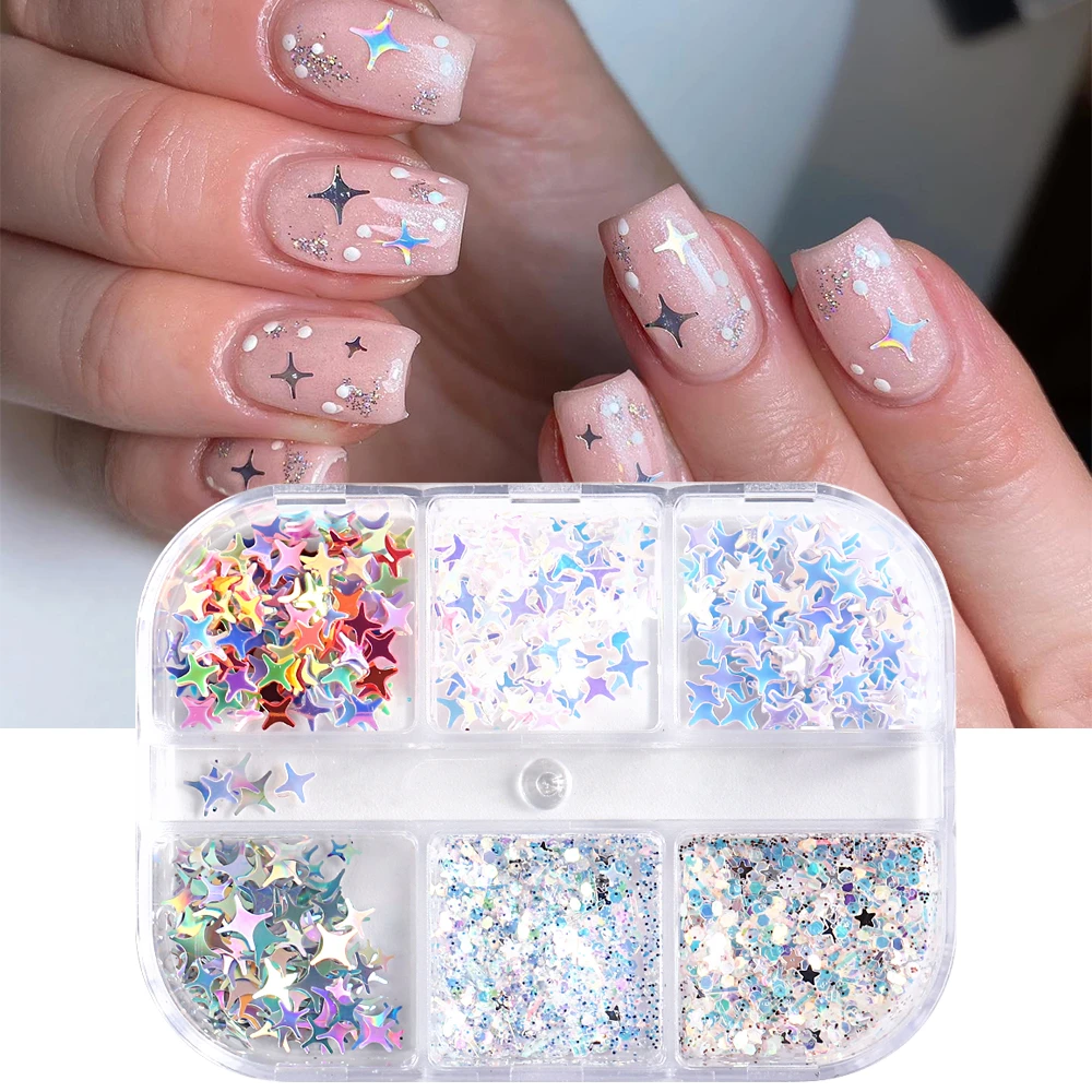 Diseño de uñas con estrellas paso a paso