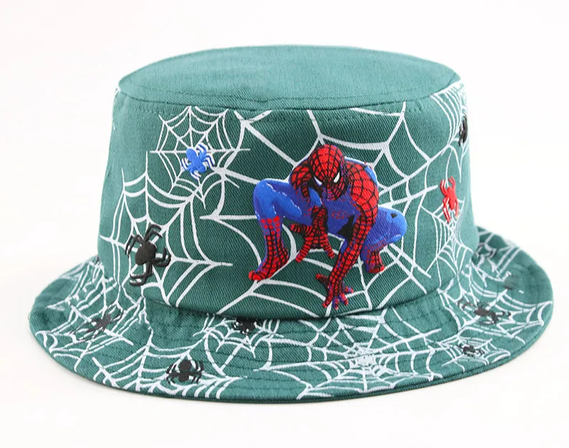 Spiderman 2-8 évek gyerekeknek kupak Födémgerenda Nap hats számára Fiú Elárusítónő kültéri Sapkaellenző part hats children's Menő Komló Kalap fisherman's Kalap