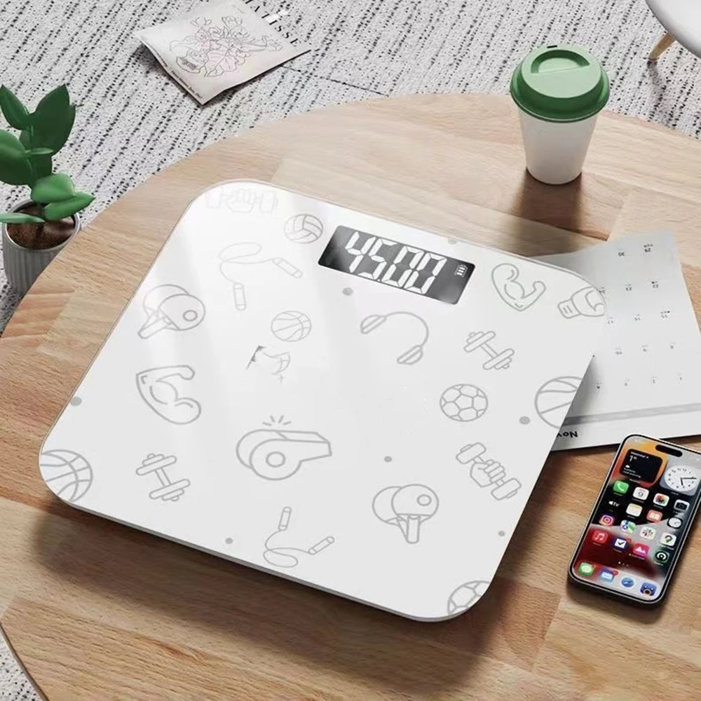 Digital Bathroom Scale 7 Styles Intelligent LCD Display High-Strength Weighing Scales with Temperature Feature Weight management - 3